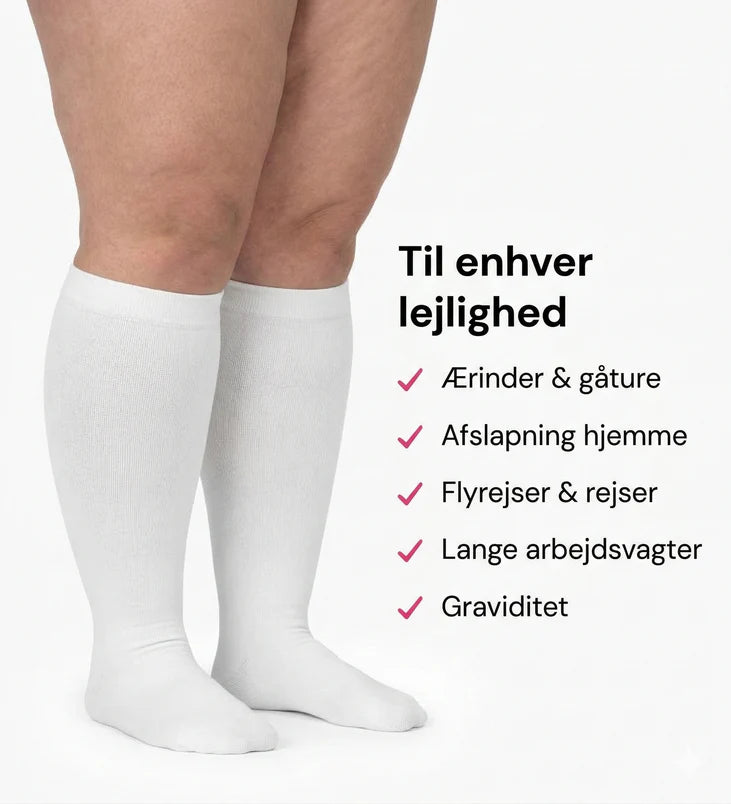 SundereBen Original bambus-kompressionsstrømper med bred pasform