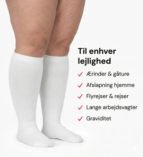 SundereBen Original bambus-kompressionsstrømper med bred pasform